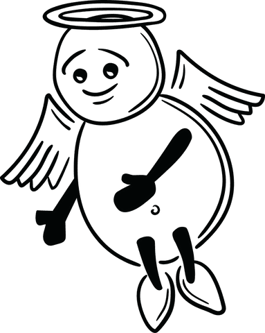 transparent cartoon angel with smile and halo - Download Free Stock Videos Pikwizard.com