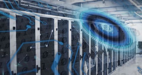 digital data security and surveillance in server room - Download Free Stock Images Pikwizard.com