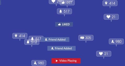 Social Media Interaction Overlay on Purple Background - Download Free Stock Images Pikwizard.com
