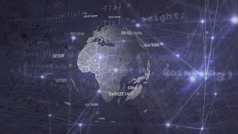 Digital Globe Animation with Network Connections