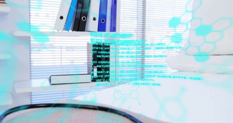 Futuristic digital health technology concept with stethoscope