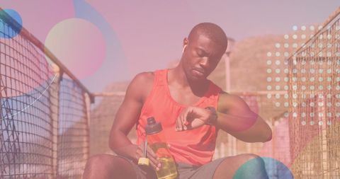 Athletic African American Man Hydrating Outdoor - Download Free Stock Images Pikwizard.com