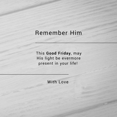 good friday message with minimalist design and gray background - Download Free Stock Templates Pikwizard.com