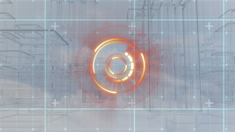 Futuristic Tech Interface Over Metaverse Cityscape