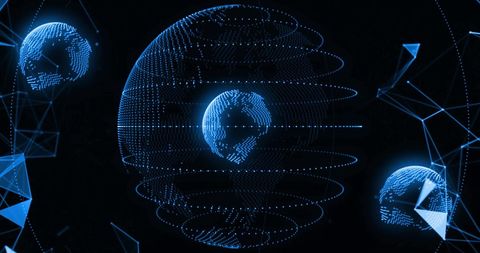 Digital Earth Hologram with Global Connectivity Background - Download Free Stock Images Pikwizard.com