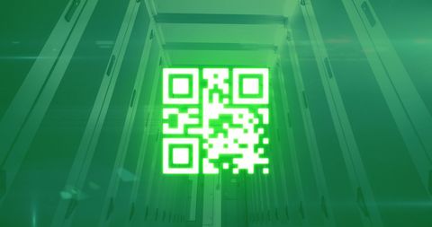 Glowing Green QR Code on Digital Technology Background - Download Free Stock Images Pikwizard.com