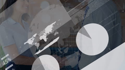 Global Business Partnerships with Financial Data Visualization