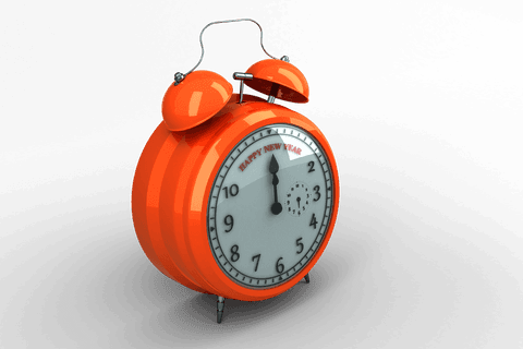 Orange Alarm Clock Celebrating New Year on Transparent Background - Download Free Stock Videos Pikwizard.com