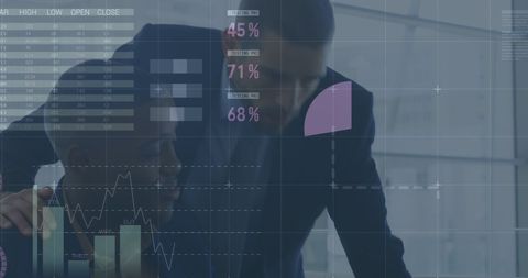Financial Data Analysis with Diverse Business Professionals - Download Free Stock Images Pikwizard.com