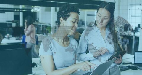 Global business collaboration with diverse professionals