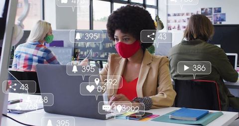 Professionals collaborating creatively in digital open office