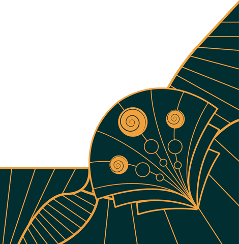 Elegant Transparent Abstract Fan Shape with Intricate Golden Details