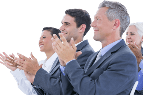 Transparent Diverse Business Professionals Clapping Congratulation - Download Free Stock Videos Pikwizard.com
