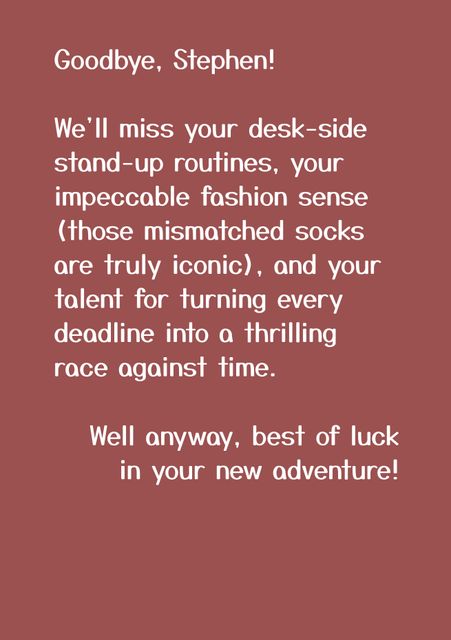 Heartfelt Farewell Message Card for Colleague Leaving - Download Free Stock Videos Pikwizard.com