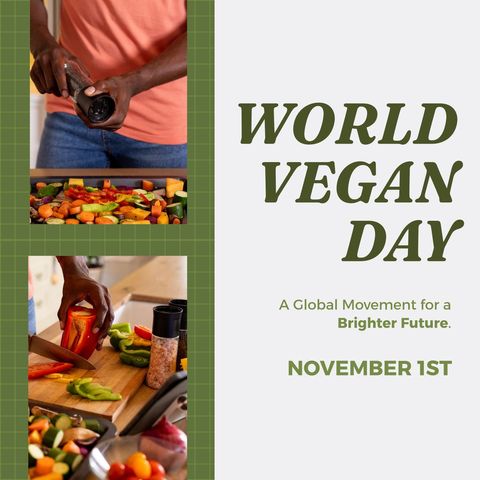 Celebrating World Vegan Day with Fresh Vegetable Cooking - Download Free Stock Templates Pikwizard.com