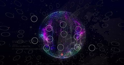 Futuristic Digital Globe with Glowing Network Connections - Download Free Stock Images Pikwizard.com