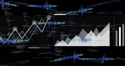 Advanced Data Analysis with Graphs and Charts Overlay - Download Free Stock Images Pikwizard.com