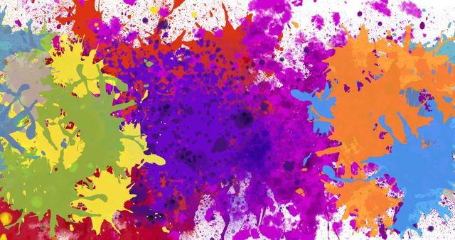 Vibrant Colorful Paint Splashes Abstract Background - Download Free Stock Images Pikwizard.com