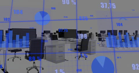 Digital Workspace with Overlaid Financial Analytics