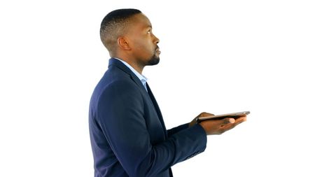 Businessman Engaging with Digital Technology Concept - Download Free Stock Images Pikwizard.com