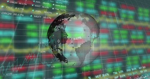 Global Finance Concept: Digital Earth and Stock Market Statistics - Download Free Stock Images Pikwizard.com