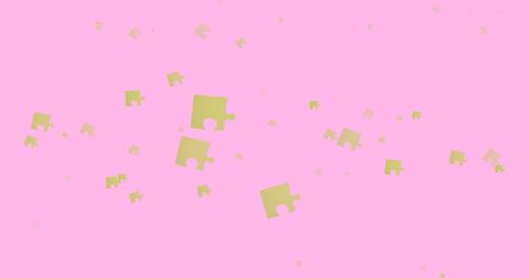 Falling Puzzle Pieces on Pink Background Celebrating National Puzzle Day - Download Free Stock Images Pikwizard.com