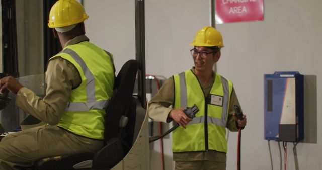 Multiracial Factory Workers Collaborating on Equipment Setup - Download Free Stock Images Pikwizard.com