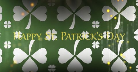 St. Patrick's Day Celebration Design with Shamrocks