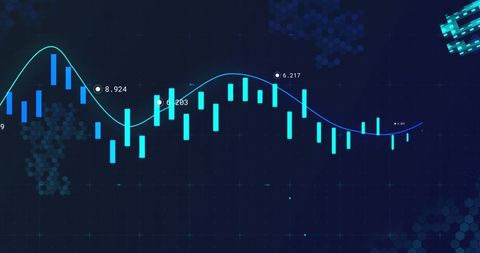Stagflation Concept with Digital Graphs and Data Patterns - Download Free Stock Images Pikwizard.com
