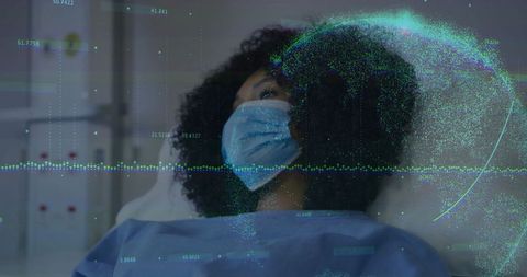 Futuristic Medical Technology with Patient in Hospital