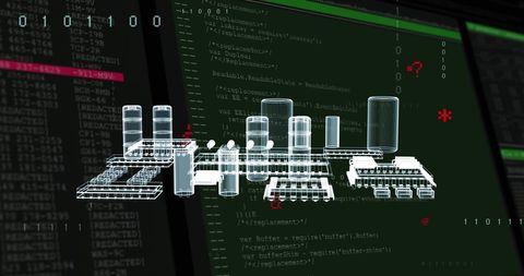 abstract data processing circuit board with code overlap - Download Free Stock Images Pikwizard.com