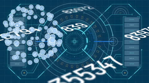 Futuristic Interface Digital Data with Virtual Network Connectivity