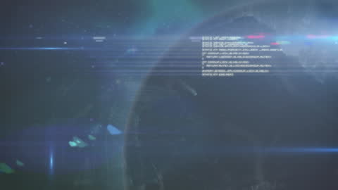 Digital Data Streams Over Spinning Earth in Space