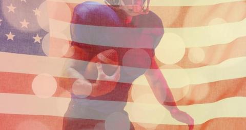 American Football Player Silhouette with USA Flag Overlay - Download Free Stock Images Pikwizard.com