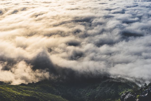 Green Mountain Ranges Under Cloudy Sky - Download Free Stock Photos Pikwizard.com
