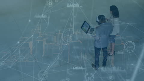 Diverse Team Engaged in Digital Business Analysis