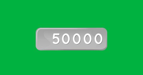 Counting animation showing number 50000 on green background