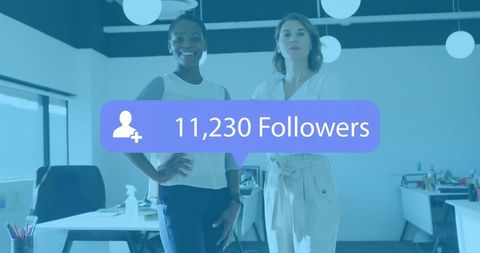 Empowered Female Colleagues Celebrating Online Success