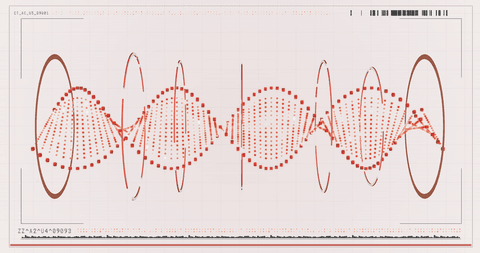 abstract transparent dna helix with red dotted design - Download Free Stock Videos Pikwizard.com