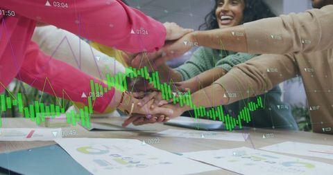 Collaboration in Finance: Diverse Team Connecting Over Business Strategy