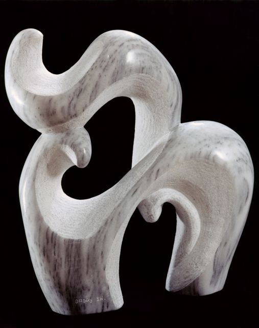 Abstract Marble Sculpture With Curving Shapes on Black Background - Download Free Stock Photos Pikwizard.com