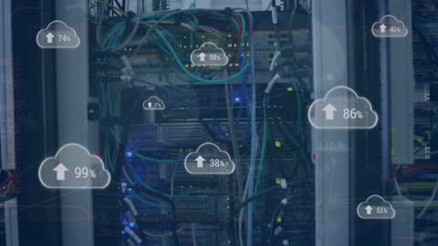 Cloud Computing Data Flow in Modern Server Room