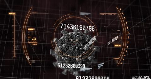 digital visualization of virus research with data overlay - Download Free Stock Images Pikwizard.com