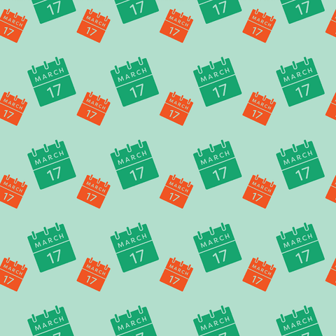 Seamless Pattern March 17 Calendars Transparent Illustration - Download Free Stock Videos Pikwizard.com