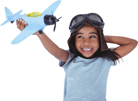 happy child playing with toy plane in transparent background - Download Free Stock Videos Pikwizard.com
