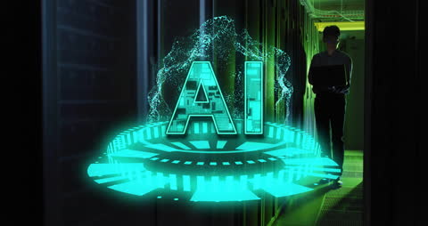 Futuristic AI Technology in Data Center Environment
