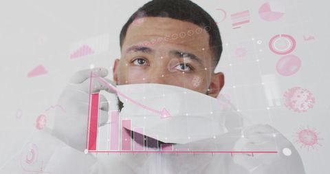 Doctor Analyzing Digital Medical Data on Coronavirus Pandemic