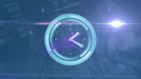 Dynamic Clock Animation with Global Network Connections