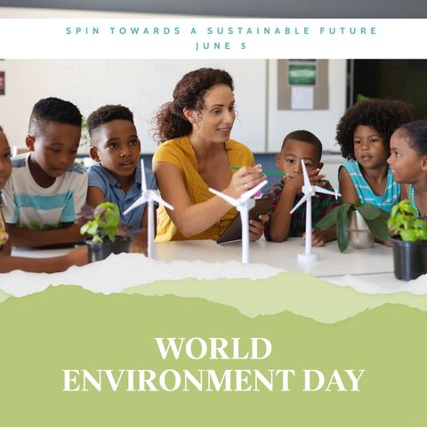 Teacher Engaging Students on World Environment Day - Download Free Stock Templates Pikwizard.com