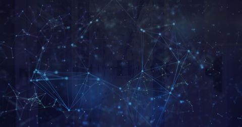 Abstract Geometric Network of Illuminated Dots and Lines - Download Free Stock Images Pikwizard.com